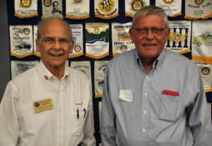 Rolla: Dick Mazanec, district secretary and member of the Rolla Rotary Club, and Steven Shields, president-elect of the Rolla Breakfast Rotary Club.