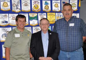Springfield Sunrise: Ken Homan, president; Rowland Geddie, international service chair; G.R. Stoval, president-elect.