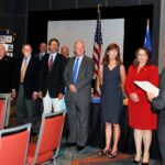 Larry Lunsford and the incoming club presidents