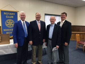 Warrensburg PDGs Jerry Franklin, Duane Sterling, Mark Pearce