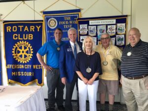 Jeff City West Pres Tim Haas and Club Members