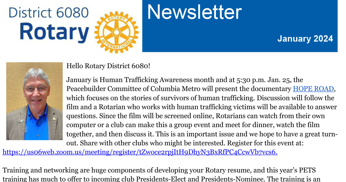January 2024 District 6080 Newsletter