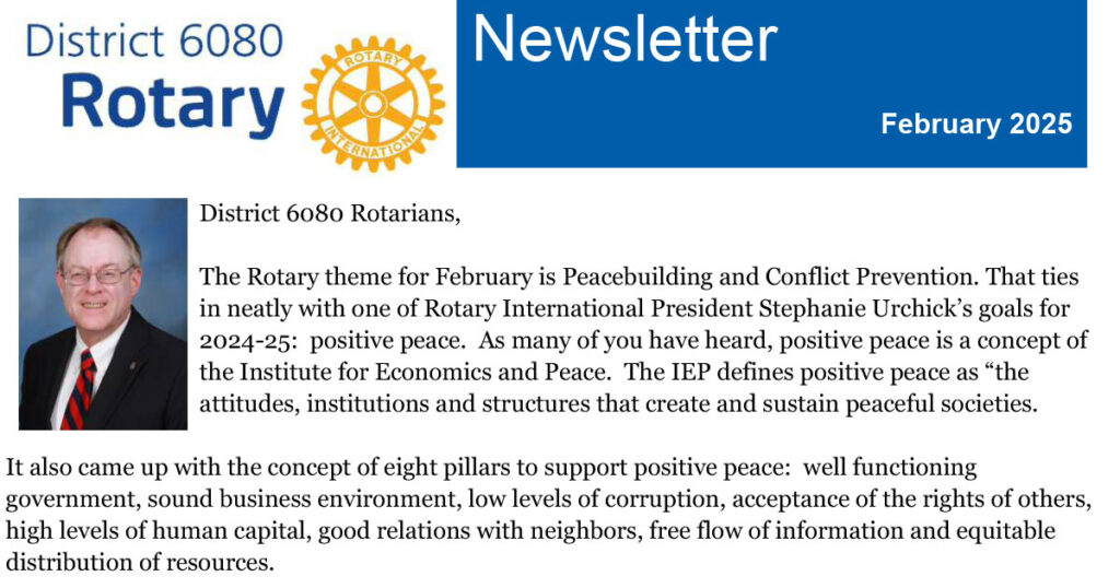 February 2025 District 6080 Newsletter