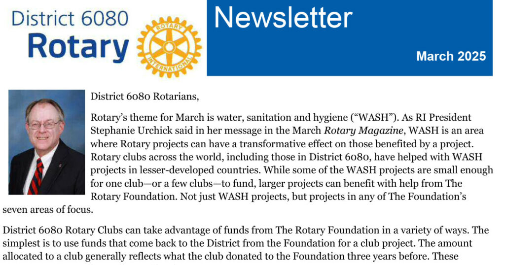 March 2025 District 6080 Newsletter