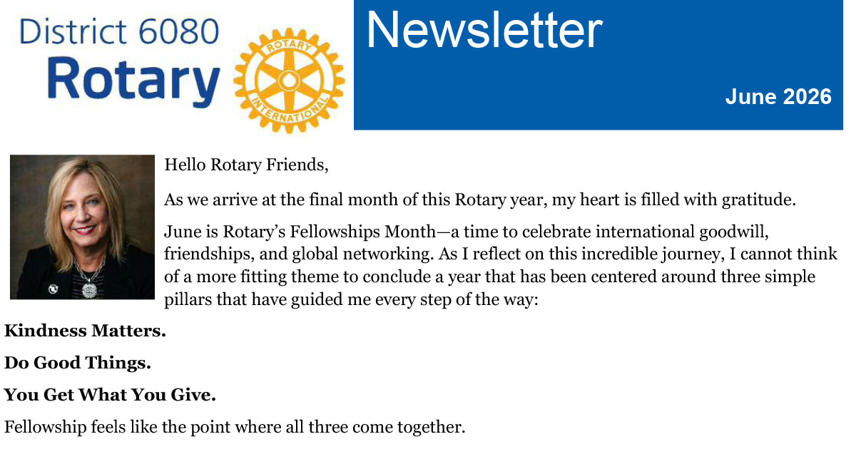 June 2026 District 6080 Newsletter